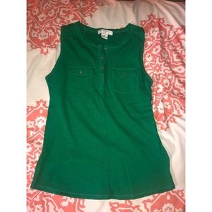 Liz Claiborne green sleeveless top